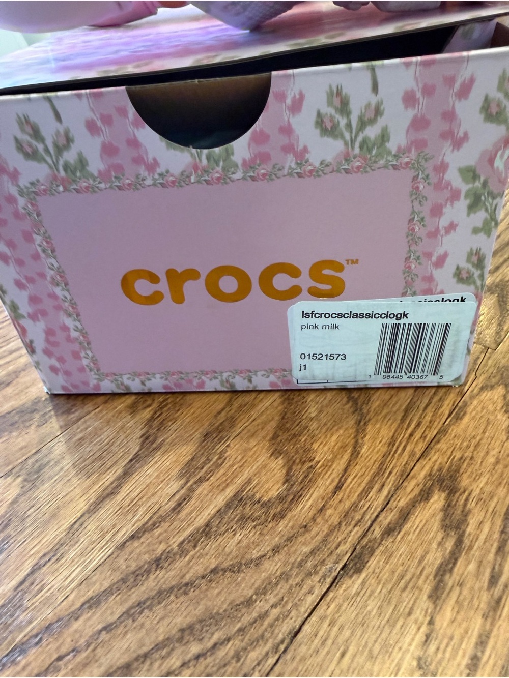 CROC x LOVESHACKFANCY Kids Pink Floral Clogs with Charms - Picture 5 of 5